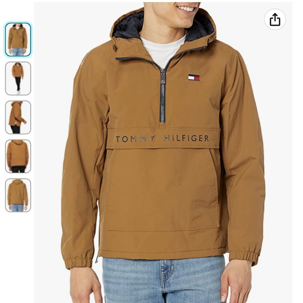 TOMMY HILFIGER hooded popover jacket size extra large